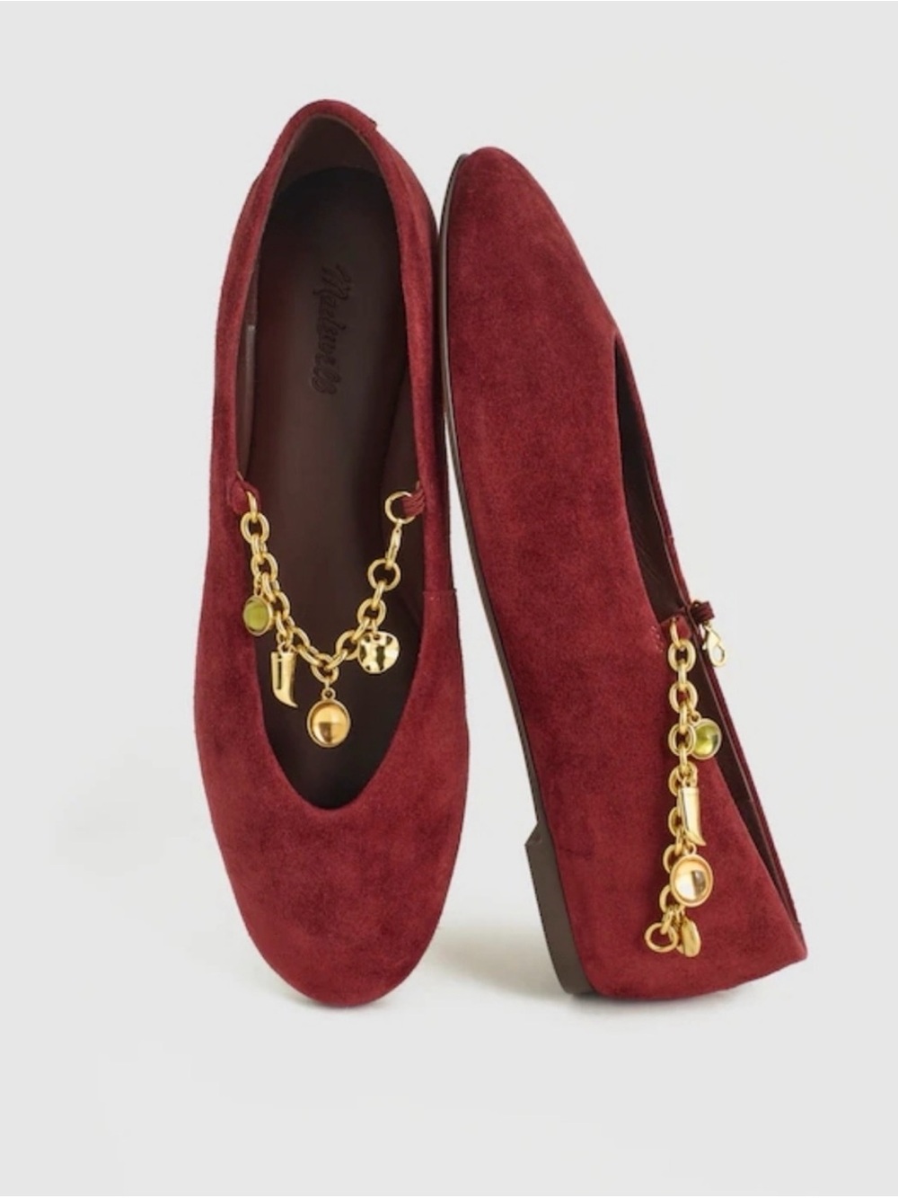 MADEWELL The Remy Mary Jane Suede Flats Charm Strap Size 9